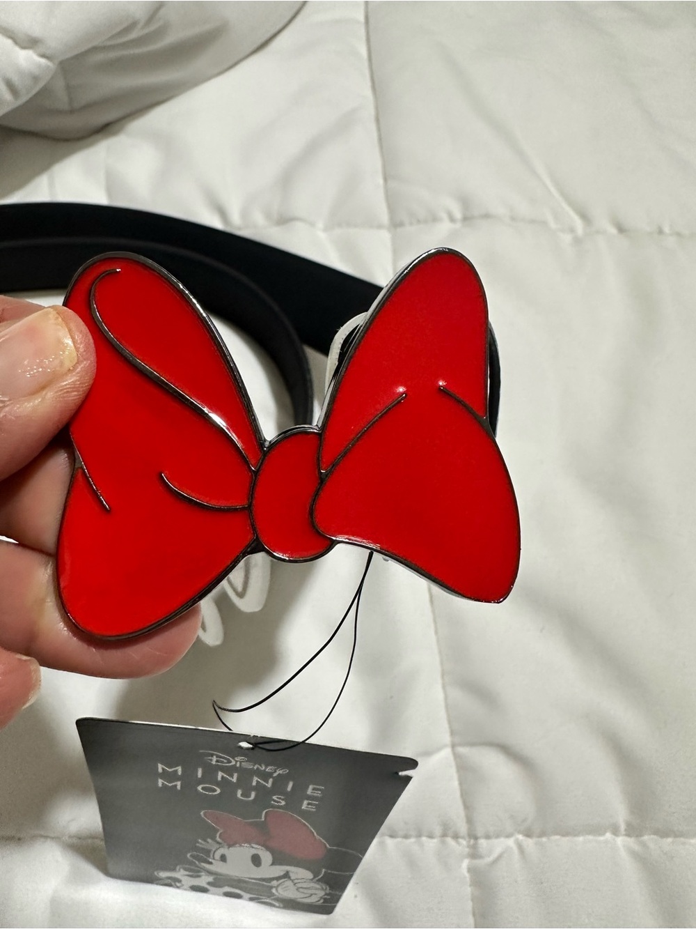 Disney White and Black Logo Belt Accent
